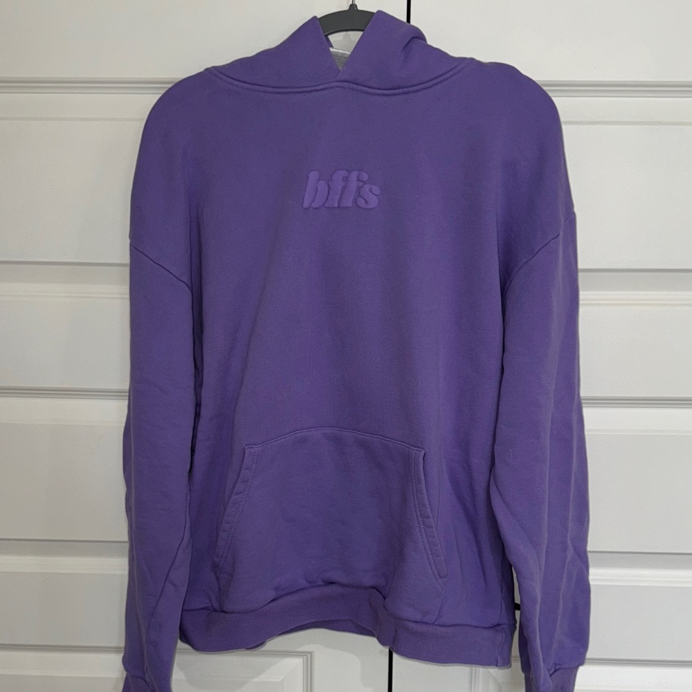 Purple Hoodie and Sweatpants with Embossed Logo